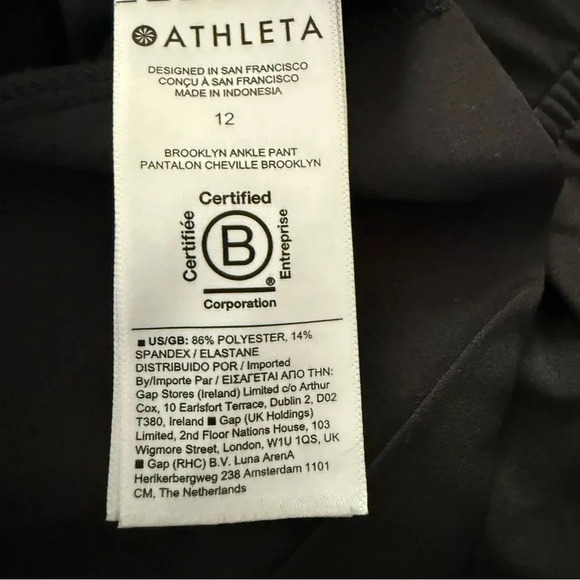 Athleta Brooklyn Ankle Pants in Black size 12 - Picture 8 of 9